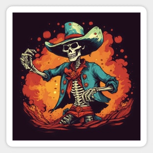 Skeleton Cowboy Magnet